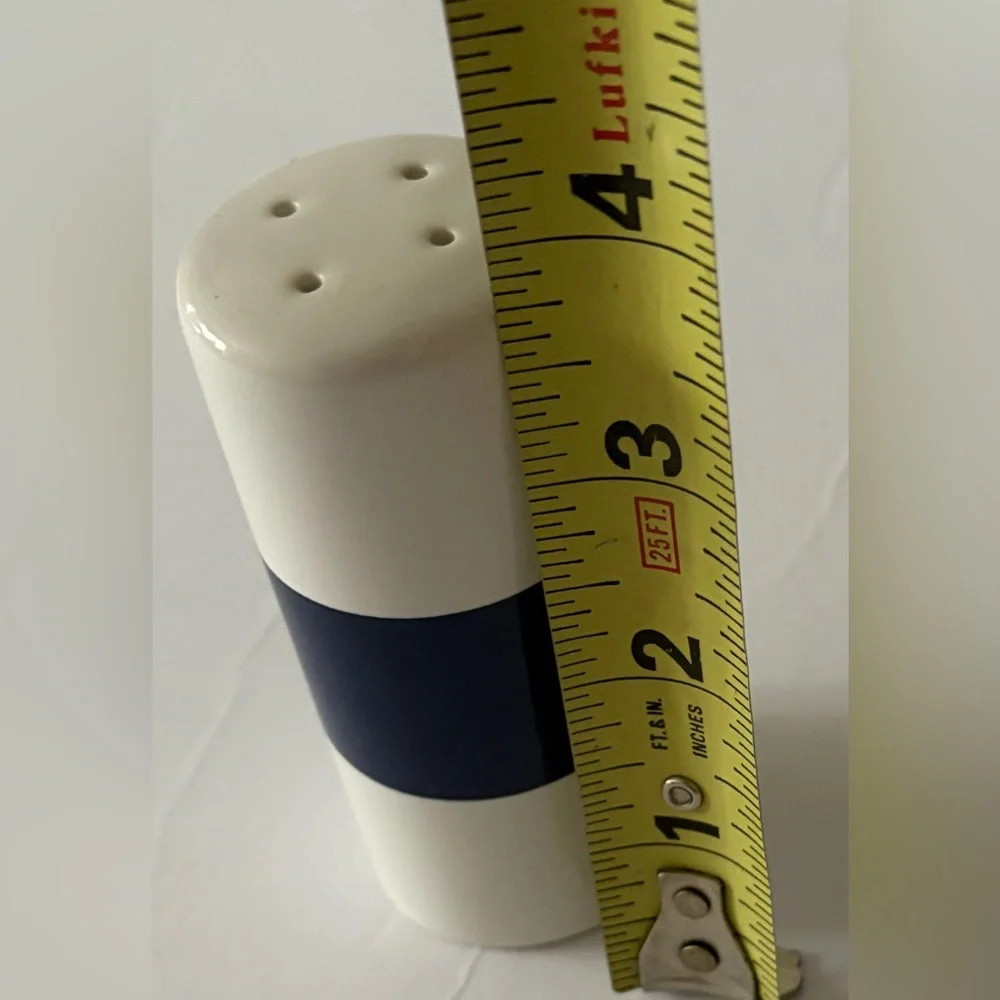 Nautica J-Class  Blue  Salt Pepper Shaker Striped Blue Retire Replacement